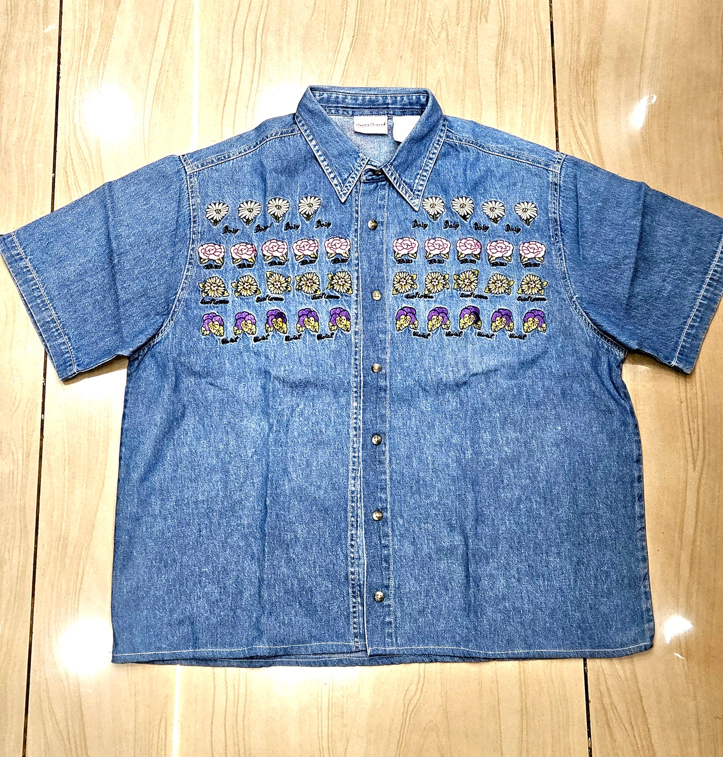 BOBBIE BROOK floral printed denim shirt (WOMEN'S)