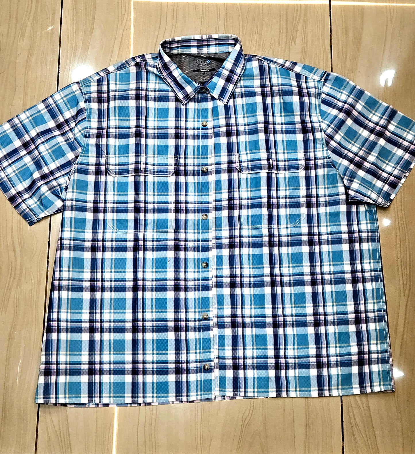 CROFT & BARROW classic fit half sleeve shirt (UNISEX)