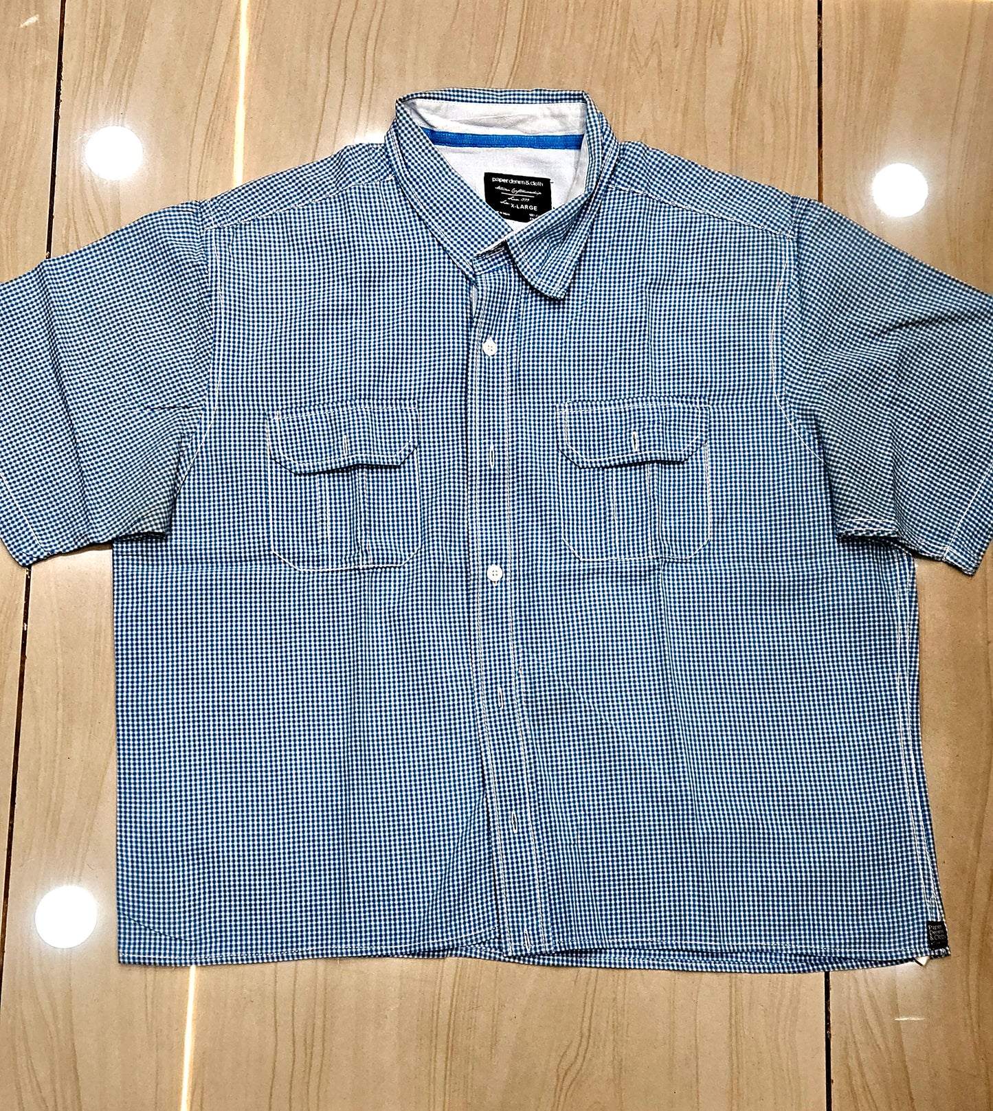 PAPER DENIM &CLOTH boxy fit half sleeve shirt (UNISEX)