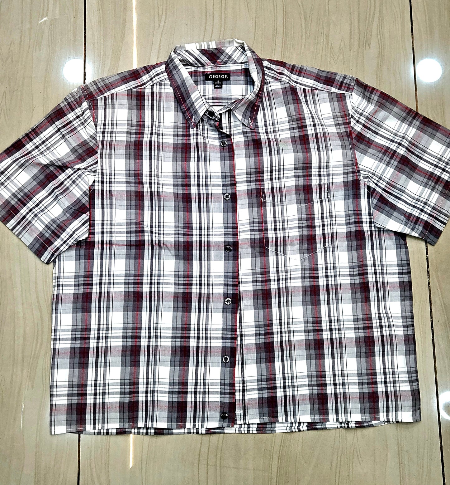 GEORGE boxy fit half sleeve shirt(UNISEX)